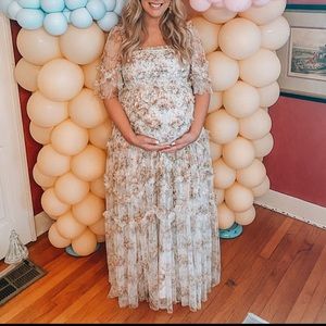 Needle & thread Avery Bloom Smocked Gown